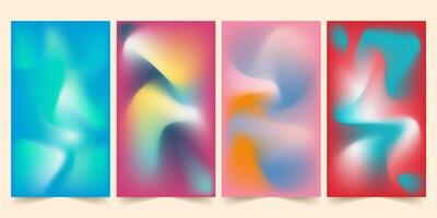 A set of four vibrant and colorful gradient backgrounds. Perfect for modern and trendy design projects. vector