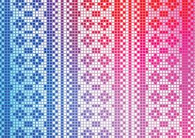 Traditional art ancient pixel pattern background vector