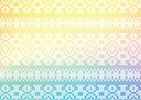Soft pixel art tradition aztec mosaic background vector