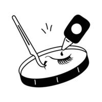 Eyelash tools symbolizing beauty routines and self care grooming vector