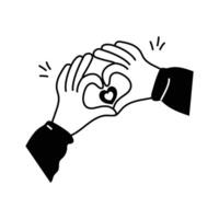 Hands forming a heart showing love, kindness, and self respect vector