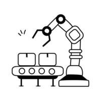 Take a look at this amazing icon of batch production in hand drawn style vector