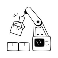 Automated packaging systems for industrial goods and products vector