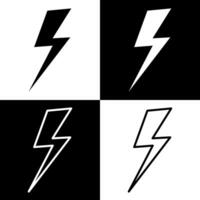 Lightning icon and symbol on pack. vector