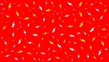 Lightning background template. Isolated on red background. vector