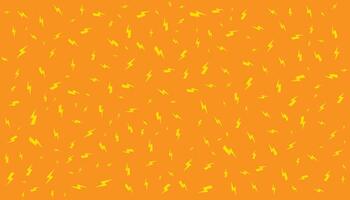 Lightning background template. Isolated on orange background. vector