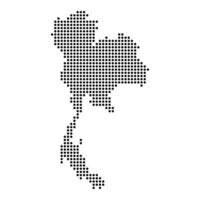 Thailand dotted map isolated on white background. vector