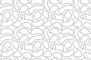 Seamless black and white pebble-inspired pattern. Perfect for childrens coloring pages and creative activities. vector