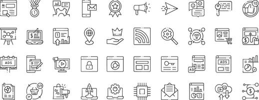 Digital Marketing Icons Set. vector