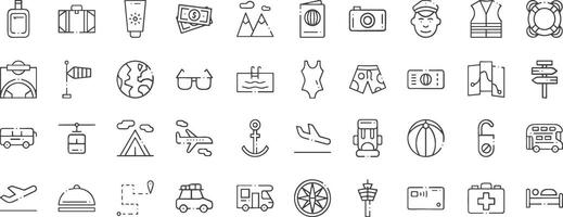 Travel Icons Set. vector