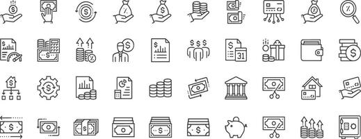 Money Icons Set. vector