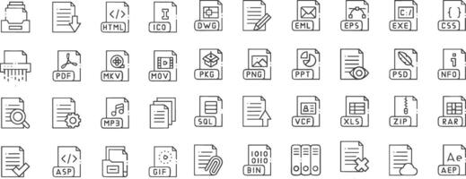 Document Icons Set. vector