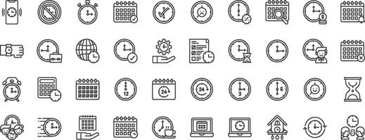 Time and clock Icons Set. vector