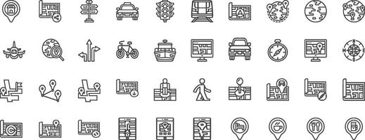 Navigation Icons Set. vector