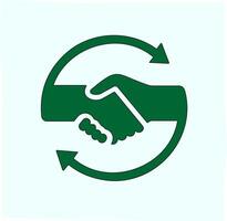 recurring collaboration icon, perfect for related content vector