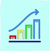 performance target achievement icon, suitable for related content vector