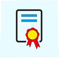 award certificate icon, suitable for related content vector