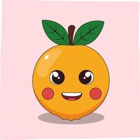Cute pomegranate doodle cartoon, suitable to be used as a related mascot vector