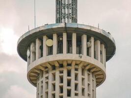 A tower with a clock on top photo