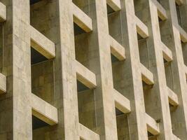 A close up of a building with many windows photo