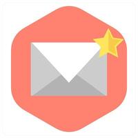 Favorite Mail and send icon concept vector