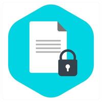 Document Security and page icon concept vector