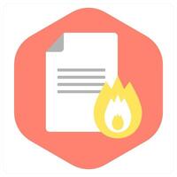 Page Burn and file icon concept vector