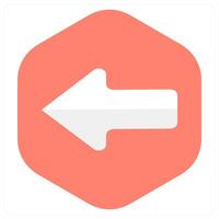 Left Arrow and arrow icon concept vector