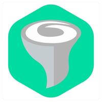 Cyclone and thunder icon concept vector