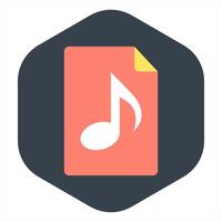 Music File and file icon concept vector