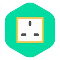 Socket and plug icon concept vector