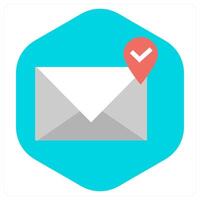 Mail Location and letter icon concept vector