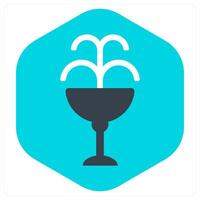 Fountain and park icon concept vector