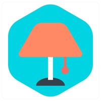 Lamp and read icon concept vector
