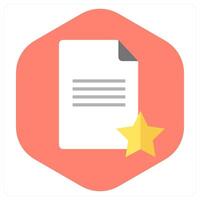 Favorite Document and files icon concept vector