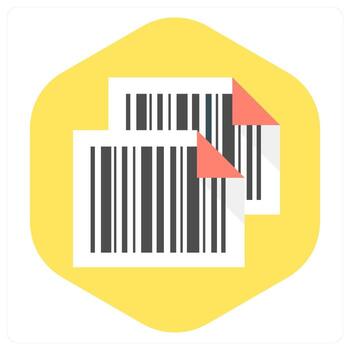 Bar Code and code icon concept vector