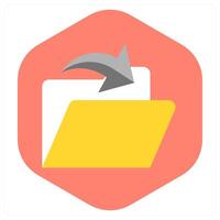 File Transfer and folder icon concept vector