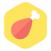 Chicken and turkey icon concept vector