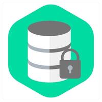 Database Protection and server icon concept vector
