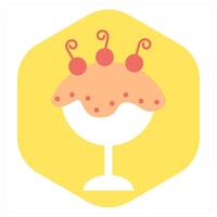 Dessert and cup icon concept vector