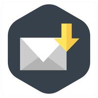 Mail Download and mail icon concept vector