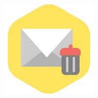 Trash Mail and mail icon concept vector