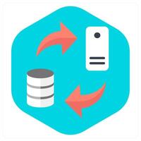 Data Transfer and share icon concept vector