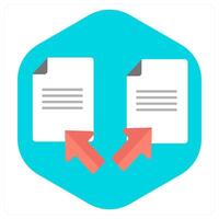 File Transfer and folder icon concept vector