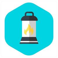 Lantern and light icon concept vector