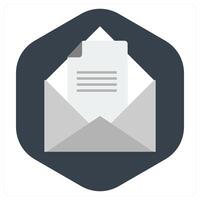 Open Mail and mails icon concept vector