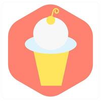 Ice Cream and eat icon concept vector