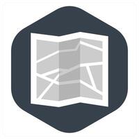 Map and navigation icon concept vector