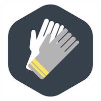 Gloves and keeper icon concept vector