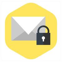 Mail Protection and security icon concept vector